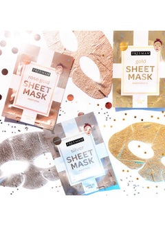 Freeman Freeman Limited Edition Christmas Metallic Sheet Masks, Variety 12 Pack, Luminizing Gold, Purifying Silver, Soothing Rose Gold, Perfect for Wife, Spouse, Girlfriend, or Daughter  - Image 5