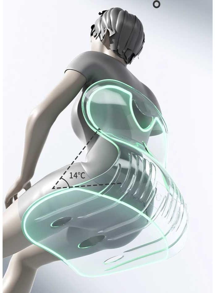 Seat cushion and lumbar support pillow Orthopedic memory foam seat back cushion is used to relieve pain in the lower back and tailbone of sciatica. Adjustable recliner ergonomic washable multi-functional cushion is suitable for automobile offices - Image 5