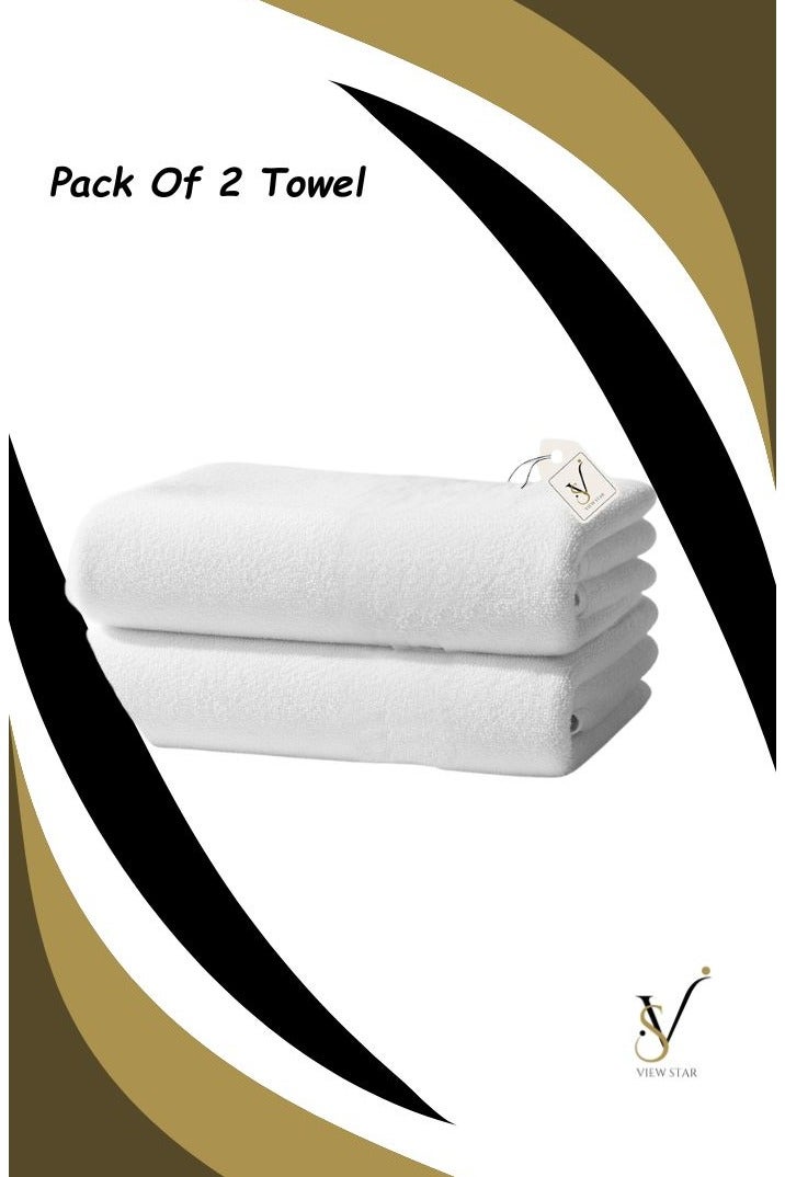فيوستار مجموعة مناشف حمام فيوستار القطنية الفاخرة - عبوة من قطعتين - منشفتان كبيرتان الحجم للرجال والنساء والأطفال - مثالية للمنزل والجيم والشاطئ والمنتجعات الصحية - قطن 100% - Image 1