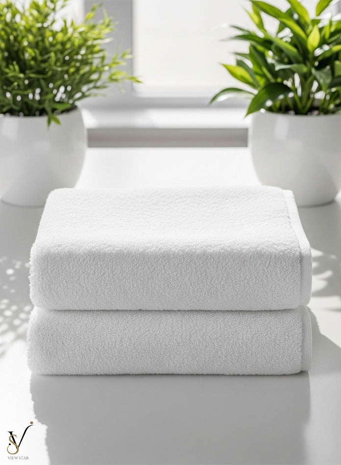 فيوستار مجموعة مناشف حمام فيوستار القطنية الفاخرة - عبوة من قطعتين - منشفتان كبيرتان الحجم للرجال والنساء والأطفال - مثالية للمنزل والجيم والشاطئ والمنتجعات الصحية - قطن 100% - Image 4