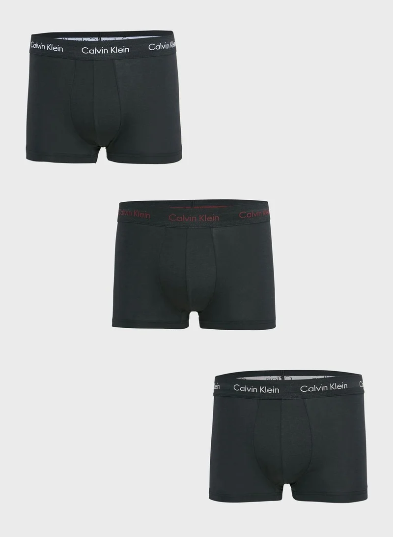 CALVIN KLEIN 3 Pack Logo Band Trunks