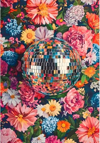 AIBOERL Diamond Art Kits for AdultsDisco Ball Adult Diamond Painting KitsDIY Round Full Drill Dimond Art Paintings for AdultDiamond Painting Kits for Home Wall Decor 12x16inch - Image 1