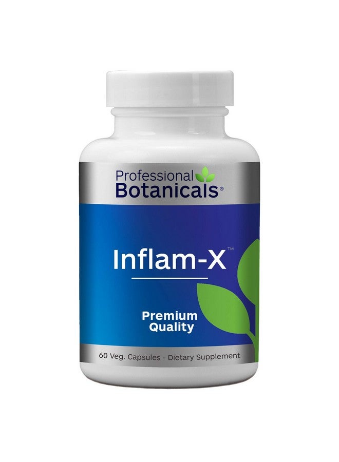 Professional Botanicals Inflam-X-Vegan Immune System and Circulatory Support - 60 Vegetable Capsules - Image 1