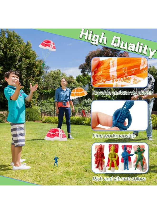 OJYUDD 50 PCS Parachute Toy,Mini Paratroopers Army Parachute Flying Throwing Outside Toys,Tangle Free Throwing Toy Parachute for Toddlers,Party Favors - Image 3