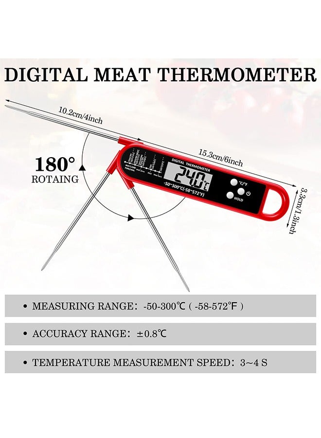 الغذاء ميزان الحرارة ، ميزان الحرارة الرقمي اللحوم ، وأدوات المطبخ ، الطبخ و الشواء للماء على الفور قراءة ميزان الحرارة الغذائي ، والحلويات ، القلي ، الشواء ، والتخييم والمطبخ الضروريات - Image 3