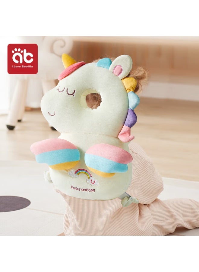 Aibedila Anti-fall Pillow, Toddler Walking Protection Cap, Baby Head Guard Pad, Infant Walking Anti-collision Head Protector, White Unicorn - Image 4