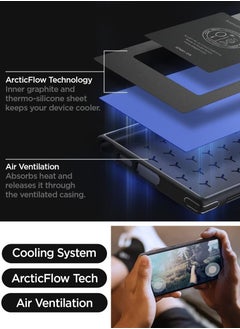 Spigen درع Cryo لهاتف Samsung Galaxy S23 Ultra بتقنية Arctic Flow Cooling - أسود غير لامع  - Image 4