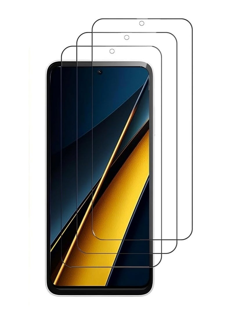TIGER Xiaomi POCO X6 Pro Screen Protector 3-Pack – 9H Hardness Tempered Glass for 6.67-Inch Display – Ultra Clear, High Touch Sensitivity, In-Screen Fingerprint Sensor Compatible – Anti-Scratch, Bubble-Free, Case Friendly, HD Transparency, Easy Installation - Image 1