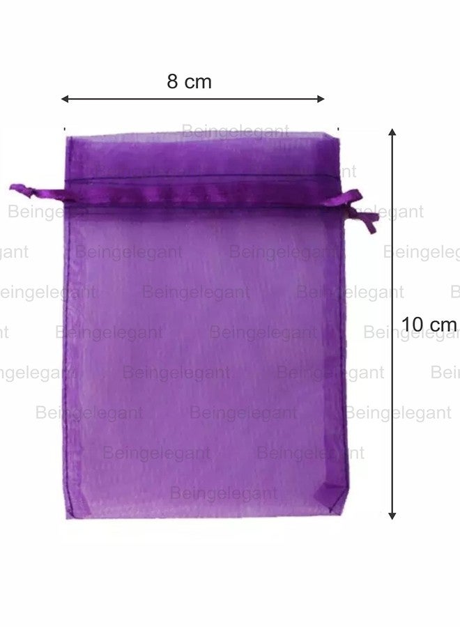 Beingelegant - Plain Potli Bags Return Gift Organza Jewelry Pouches for Wedding Marriage Party Favor Return Gift BagsSize 8X10 CMs (50 pcs) (mixed color) - Image 2