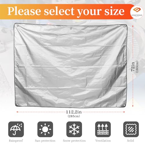 DSWCKNVK Jumbo Machine Cover Breathable Tool CoversMachine Cover to Prevent Equipment RustWater Proof DustProof Tear Resistant Silver 72112Black - Image 3