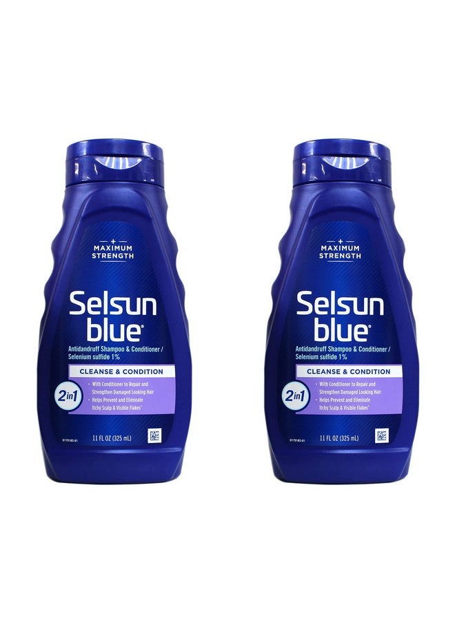Selsun blue Selsun Blue Shampoo Naturals Dandruff 2-In-1 Strength 11 Ounce (325ml) (2 Pack)  - Image 1