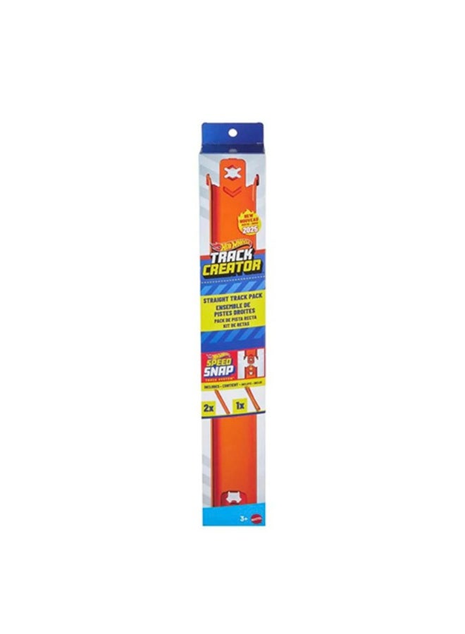 Hot Wheels Mattel Hot Wheels Track Creator Straight Track Set, 1 Meter Track with 2 Adapters - Image 1