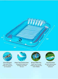 Adventure Lab Inflatable Pool Lounge Float with Pillow – Comfortable Floating Lounge for Adults and Kids, Portable Water Hammock for Swimming Pool and Beach  - Image 5