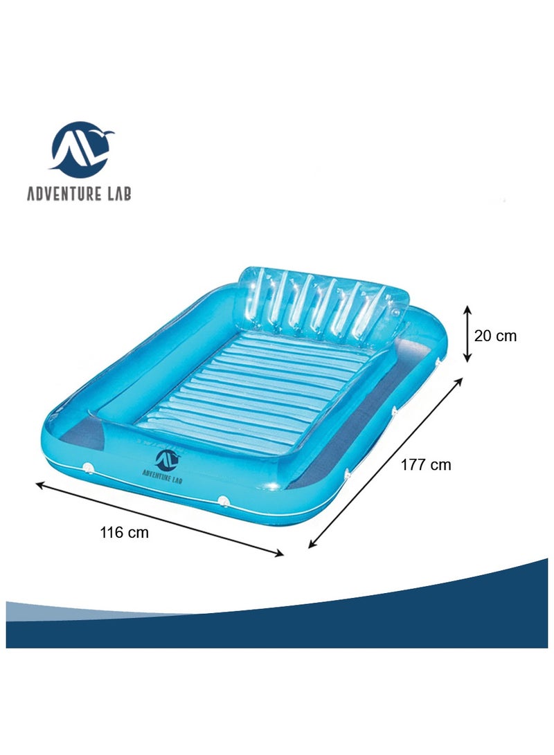 Adventure Lab Inflatable Pool Lounge Float with Pillow – Comfortable Inflatable Pool Float and Inflatable Pool Bed for Adults, Portable Pool Float Bed Adult and Floaty for Pool & Beach - Image 2