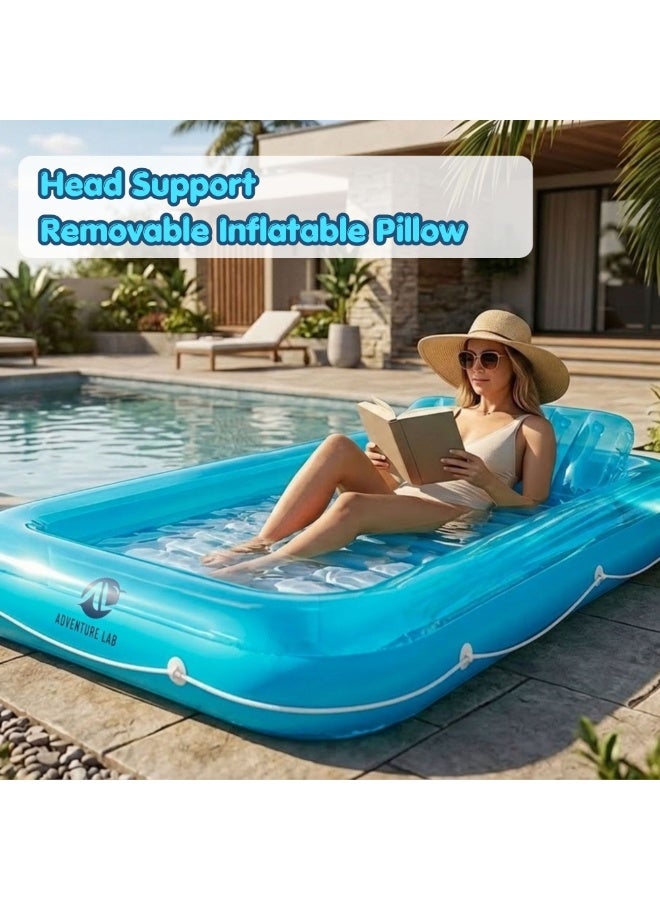 Adventure Lab Inflatable Tanning Pool Lounge Float with Pillow – 70” Suntan Pool Float, Personal Sunbathing Lounger for Adults, Large Inflatable Pool Raft for Swimming Pool, Beach & Summer Relaxation - Image 5