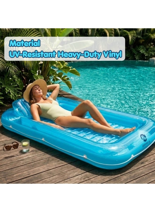 Adventure Lab Inflatable Tanning Pool Lounge Float with Pillow – 70” Suntan Pool Float, Personal Sunbathing Lounger for Adults, Large Inflatable Pool Raft for Swimming Pool, Beach & Summer Relaxation - Image 3