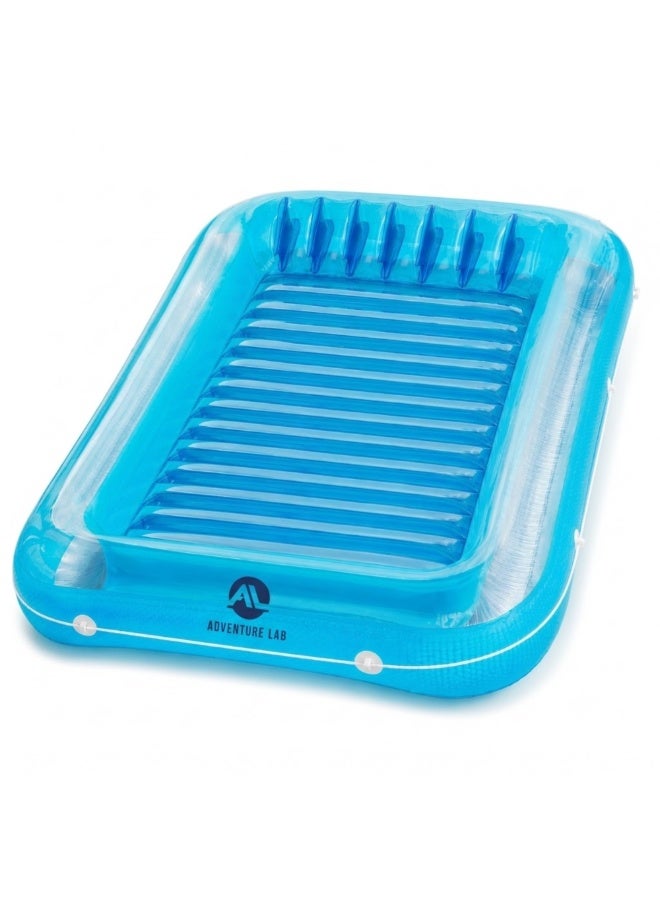Adventure Lab Inflatable Tanning Pool Lounge Float with Removable Pillow – Large 200 x 135 cm Suntan Pool Float for Adults, Personal Cooling Pool Raft, Heavy-Duty UV Resistant Vinyl Lounger for Pool, Beach & Summer Relaxation - Image 1