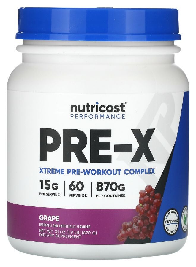 Nutricost Performance PREX Xtreme PreWorkout Complex Grape 1.9 lb (870 g)