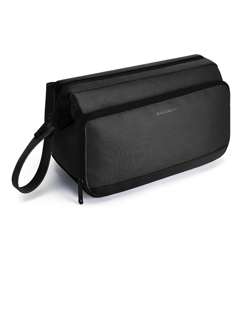 BAGSMART BAGSMART Toiletry Bag for Men, Wide Opening Travel Toiletry Bag for Men, Dopp Kit Water Resistant Shaving Hygiene Bag for Bathroom Shower, Travel Size Toiletries, Travel Essentials, Black  - Image 1