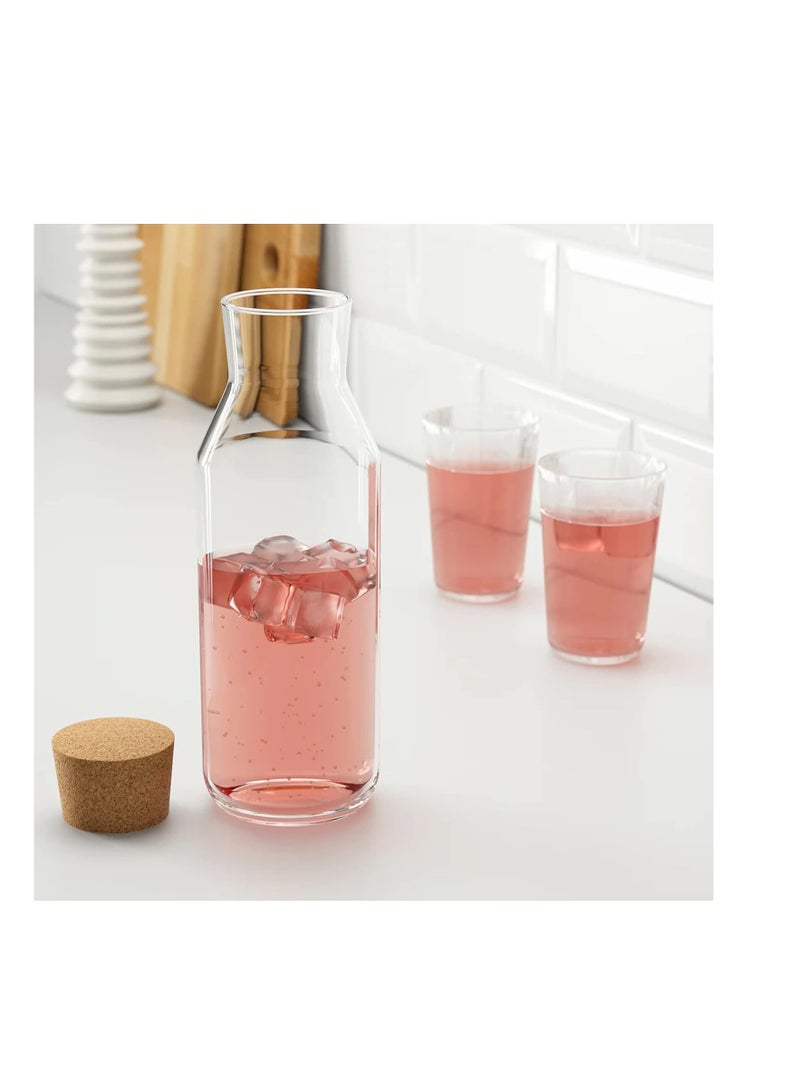 1L Bottle with Cork Cap Stopper  - Image 4