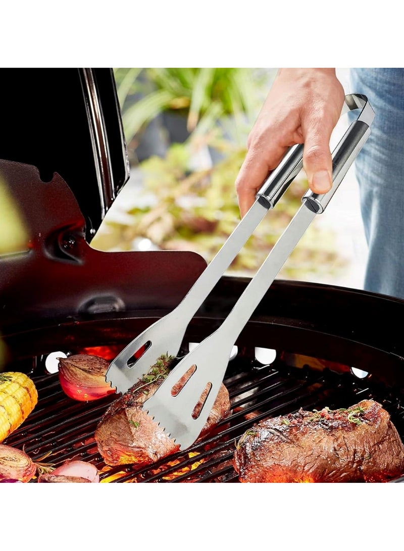 20-Piece Stainless Steel BBQ Tool Set with Black Carrying Bag - Image 3