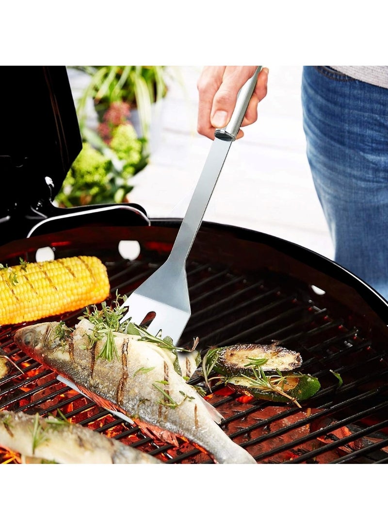 20-Piece Stainless Steel BBQ Tool Set with Black Carrying Bag - Image 4