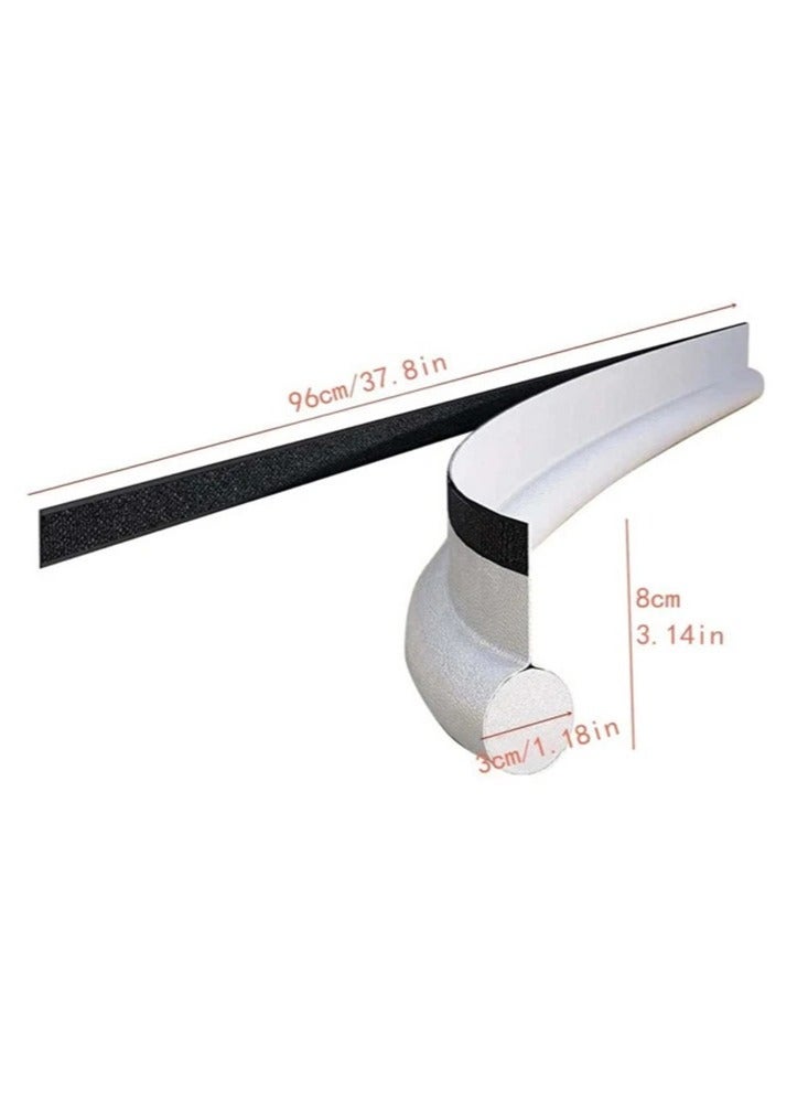 Door Bottom Stopper Stop Insects 8 x 96 x 3 cm White 1 piece - Image 4