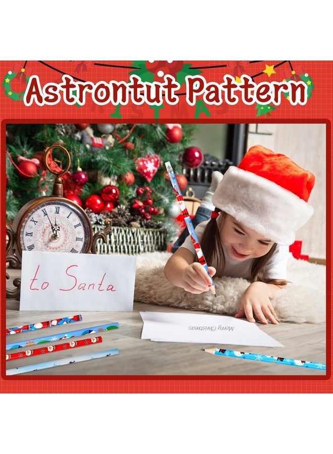 HOWAF 48 Pieces Christmas Pencils For Kids, Christmas Wood Pencils With Eraser Tops, Christmas Pencils Santa Snowman Snowflake For Christmas Party Favor Gift Bag Fillers, 12 Styles - Image 5