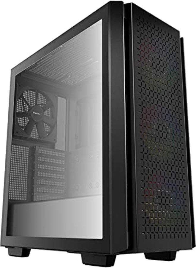 DEEPCOOL CG560 Mid Tower Tempered Glass Side Panel ARGB Cabinet, ATX PS2, 175mm, USB3.0x2, Audiox1, Black | R-CG560-BKAAE4-G-1  - Image 1