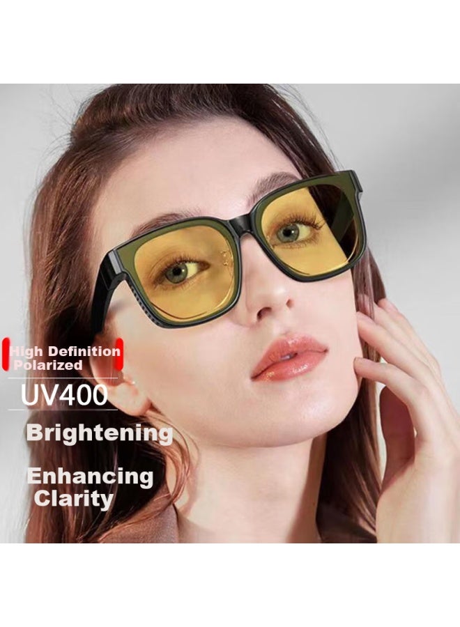 Lovedru Ralph Drew Night Vision Gl For Men And Women, Prescription Lens Kit With Brightening And Clarifying Features, Diminish Glare, Uv Protection, Driving Gl For Drivers - Image 1