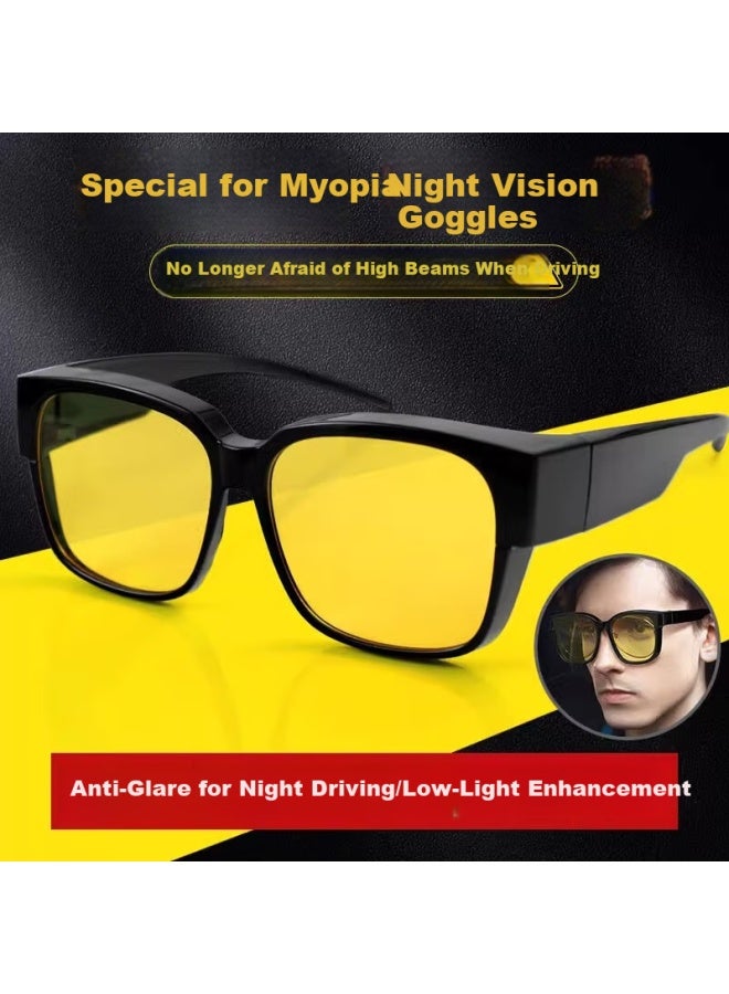 Lovedru Ralph Drew Night Vision Gl For Men And Women, Prescription Lens Kit With Brightening And Clarifying Features, Diminish Glare, Uv Protection, Driving Gl For Drivers - Image 3