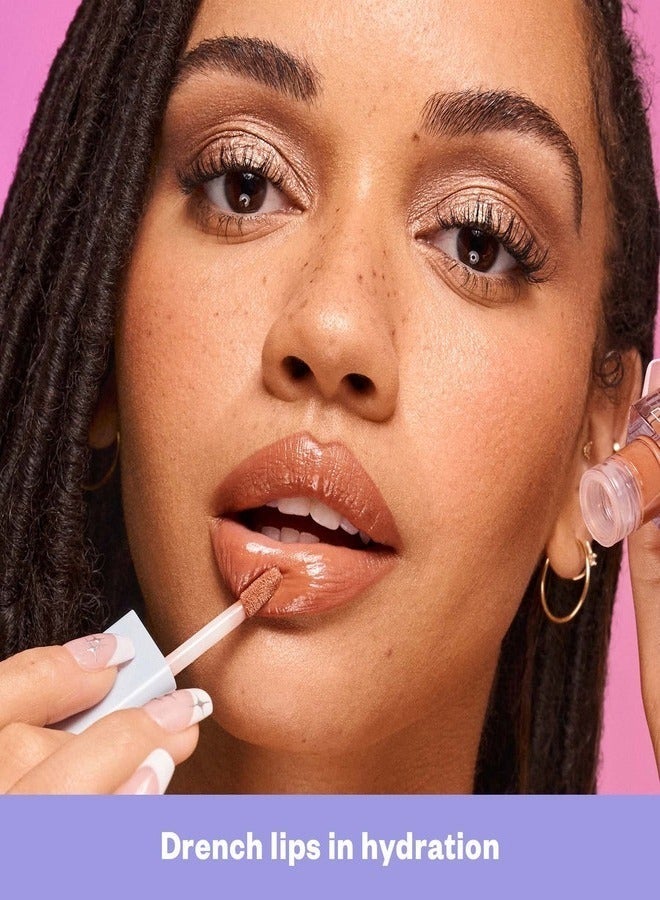 KOSAS Wet Lip Oil Plumping Peptide Lip Treatment Gloss,Bare - Creamy Nectar 4.6ml - Hydrating, Nourishing, and Glossy Finish - Image 3