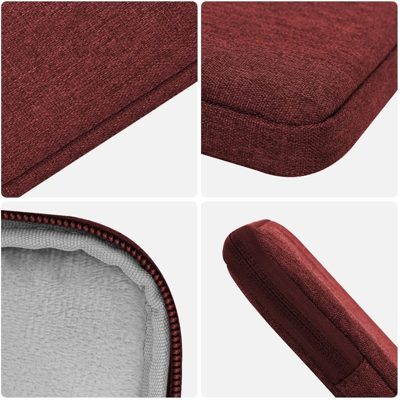 Moca 12.9 Inch iPad Sleeve Case Fits for iPad Pro 12.9 2021-2018, iPad Pro 12.9 2017/2015, Galaxy Tab S8+ 12.4", Surface Laptop Go 12.4" Universal Tablet Sleeve Bag Pouch (Wine Red) - Image 5