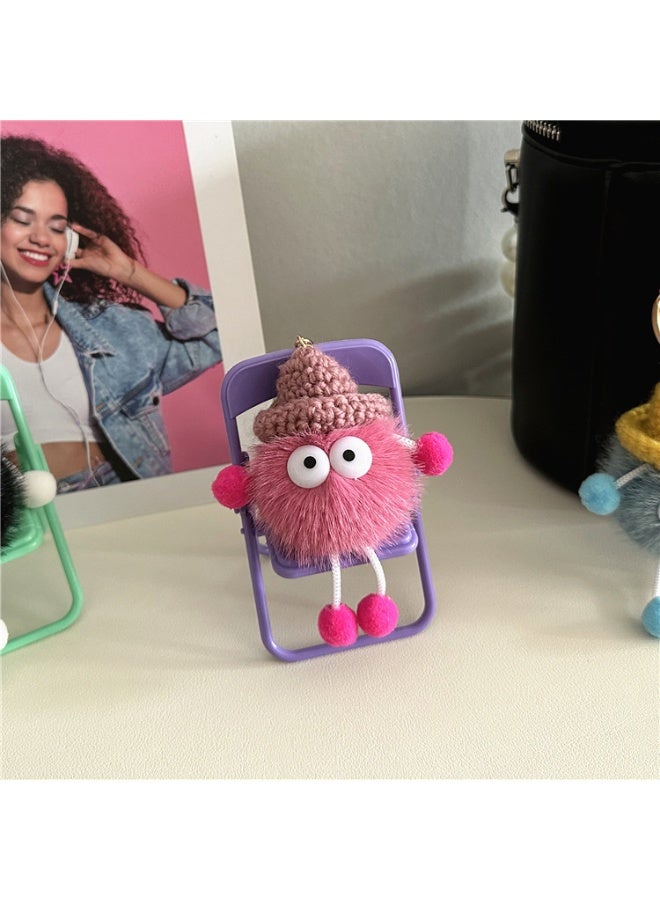 NIBEMINENT Phone Charm/ Chain Strap for Women Girls,Cartoon Plush Doll Cell Phone Case Lanyard Wrist Strap