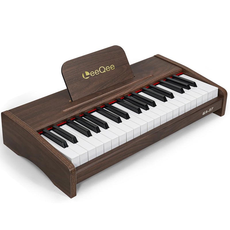 LeeQee Kids Piano Keyboard 37 Keys Digital Wood Toy Piano for Toddlers 35 Professional Music Educational Instrument Toy with Volume Control Portable Birthday Gift for Girls Boys - Image 3
