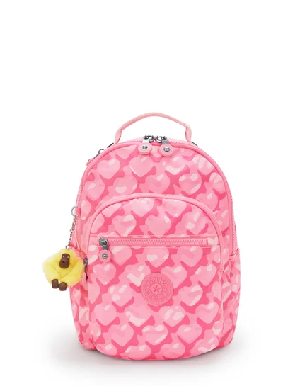كيبلينغ Small Backpack (With Laptop Protection) Female Adorable Hearts Seoul S I5357-1NB