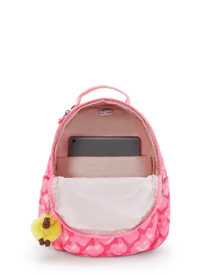 كيبلينغ Small Backpack (With Laptop Protection) Female Adorable Hearts Seoul S I5357-1NB