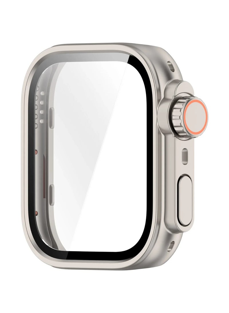 Full Coverage Case with Screen Protector Compatible with Huawei Watch Fit 4 PC and Real Glass Protective Case Cover Smart Watch Accessories (Starlight) - Image 1