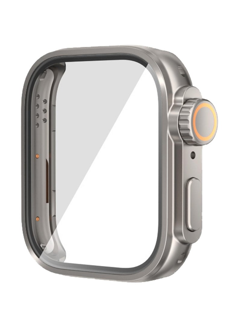 Full Coverage Case with Screen Protector Compatible with Huawei Watch Fit 4 PC and Real Glass Protective Case Cover Smart Watch Accessories (Starlight) - Image 5