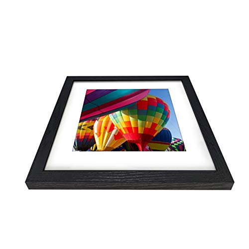 Luxdart 12x12 Frames Display 8x8 Photos with Mat or 12 x 12 Pictures without Mat Black Wooden Picture Wall Art for Wall Mounting(1 Pack) - Image 3