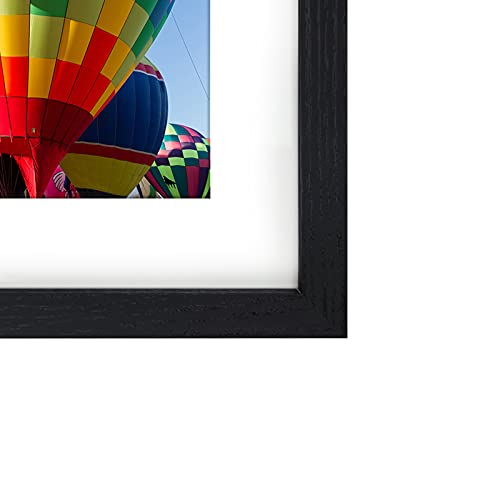 Luxdart 12x12 Frames Display 8x8 Photos with Mat or 12 x 12 Pictures without Mat Black Wooden Picture Wall Art for Wall Mounting(1 Pack) - Image 4
