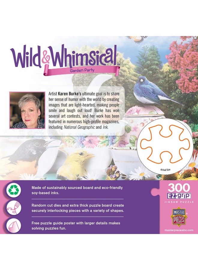 MasterPieces Wild & Whimsical Puzzles Collection Garden Party 300 Piece Ez Grip Jigsaw Puzzle  - Image 4