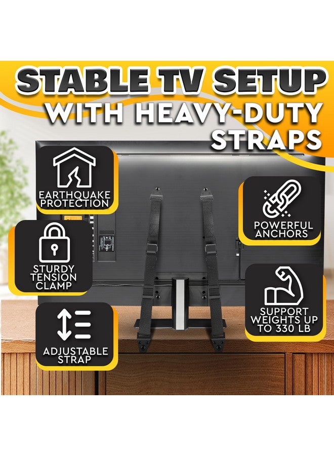 LEGLO TV Safety Straps for Furniture Anchoring - Anti-Tip TV Straps Safety for Flat Screen, Easy to Setup and Hold-Up to 330 lbs, Adjustable 19-39" Length Flexible Nylon, Wear and Tear-Resistant - Image 4