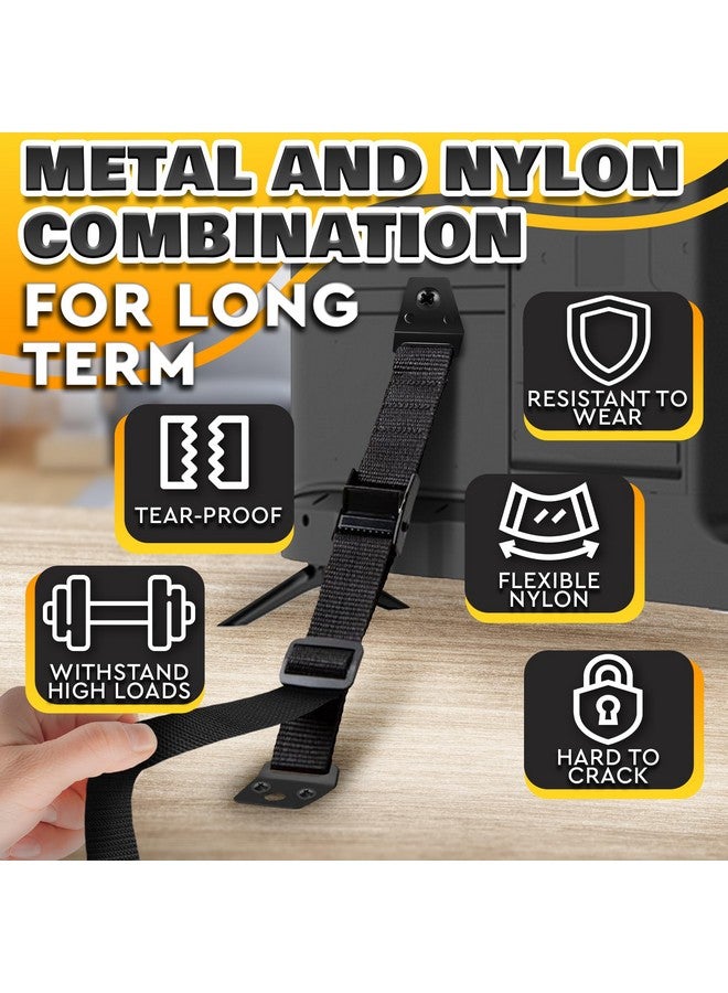 LEGLO TV Safety Straps for Furniture Anchoring - Anti-Tip TV Straps Safety for Flat Screen, Easy to Setup and Hold-Up to 330 lbs, Adjustable 19-39" Length Flexible Nylon, Wear and Tear-Resistant - Image 3