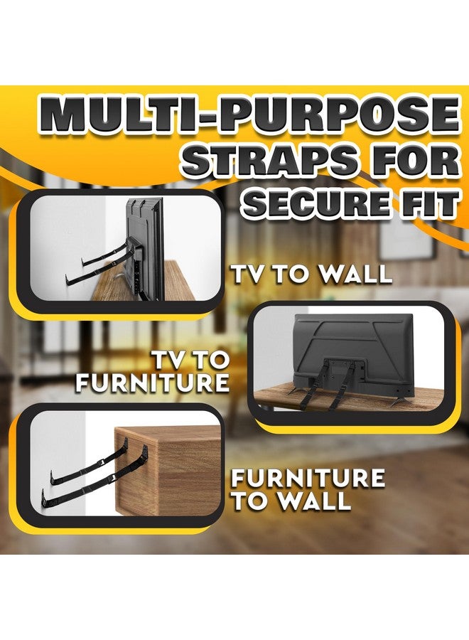 LEGLO TV Safety Straps for Furniture Anchoring - Anti-Tip TV Straps Safety for Flat Screen, Easy to Setup and Hold-Up to 330 lbs, Adjustable 19-39" Length Flexible Nylon, Wear and Tear-Resistant - Image 5