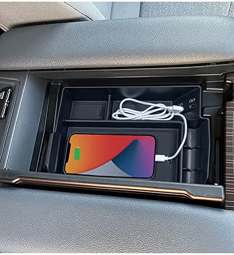 TOPINSTALL Center Console Organizer Compatible with 20212026 Toyota Sienna Accessories Armrest Box Secondary Storage Tray Coin Container ABS PlasticBlack - Image 3