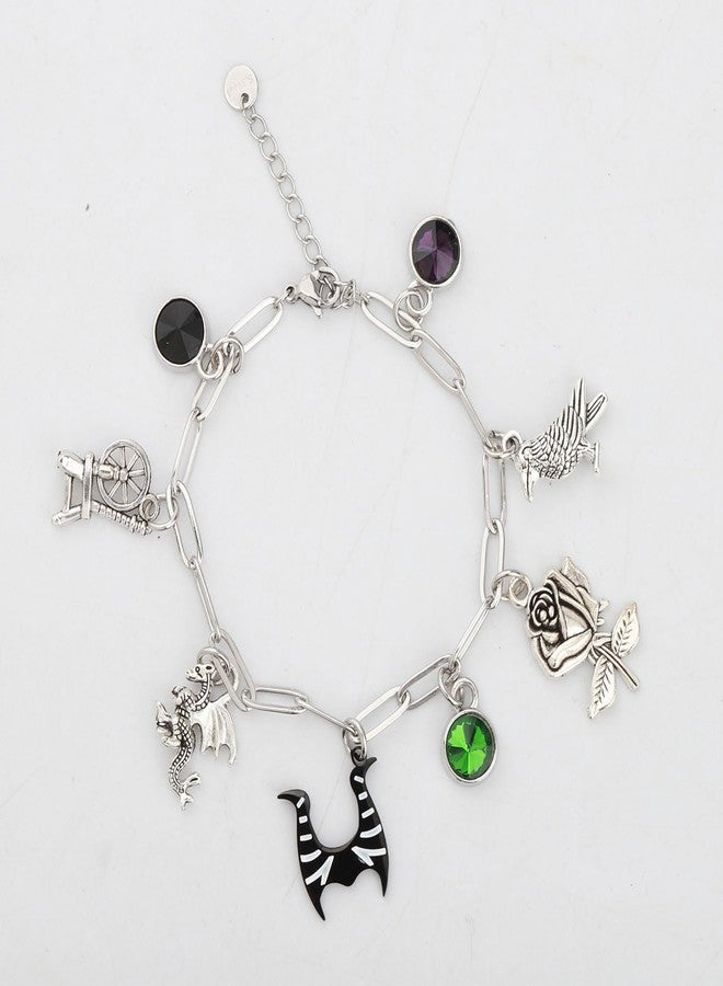 MAOFAED Villain Charms Silver Chain Bracelet, Halloween Party Favor, Evil Theme Bracelet - Image 5