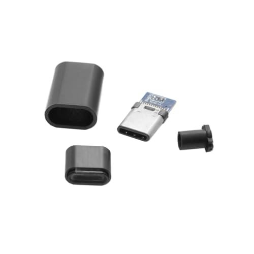 CentIoT - Type C 24Pin USB 3.1 USB-C Male Connector - with Plastic Cover - DIY Kit (Black 5PCS) - Image 2