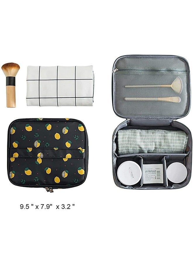 AR Mall Travel Cosmetic Bag Large Makeup Bag Cosmetic Case Fabric Foldable Makeup Wash Toiletry Storage Purpose Pouch Travelling Bag For Men Women - Multicolor, 23 Cm - Image 4