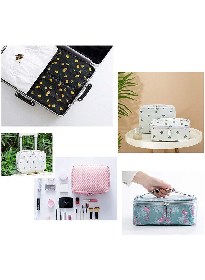 AR Mall Travel Cosmetic Bag Large Makeup Bag Cosmetic Case Fabric Foldable Makeup Wash Toiletry Storage Purpose Pouch Travelling Bag For Men Women - Multicolor, 23 Cm - Image 5